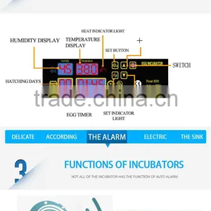 2017 HHD Hot Sale Newest Full Automatic Used Egg Incubators Digital Egg Incubation Hatching CE Approved thumbnail-5
