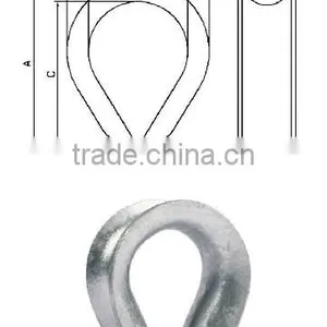 China Manufacture Wire Rope K-3 Thimble thumbnail-5