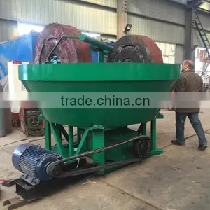 New Design Wet Pan Grinder, Gold Mining Pan, Double Roller Pan Mill thumbnail-1