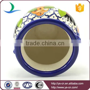 YSfp0002 Morden Vintage Handmade Ceramic Flower Pot With Earhandle thumbnail-3