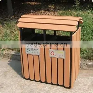 2016 FACTORY PRICE !! Stainless Steel Wood Park Outdoor Dustbin thumbnail-6