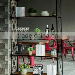 Rustic 5 Tiers Wood Living Room Shelf thumbnail-2