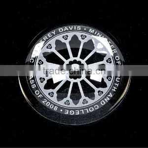 Solid Laser Glass Dome Paperweight for Gift thumbnail-1