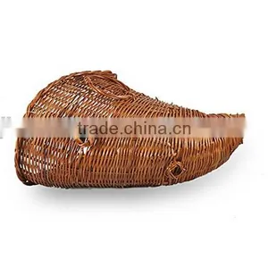 Planter With Basket Beautiful Floral Basket Wicker Rattan Cornucopia Basket thumbnail-3