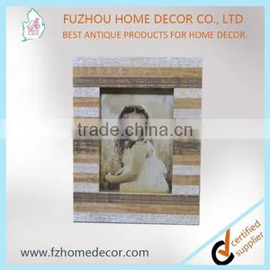 Wall 5x7 Wood Picture Frames With Strips Wood Decors Under Different Colors thumbnail-1