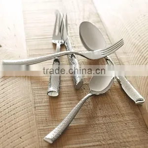Cutlery Set With Brass Shiny Polish Beautiful Look on Table With Hammered on Handle thumbnail-1