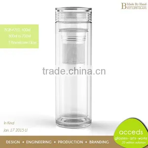 In Stock Borosilicate Glass Drinking Bottle 16oz thumbnail-1