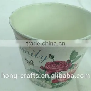 Hot Sale Set/3 Bulk Rose Design Round Plastic PP Flower Pot for Garden thumbnail-3