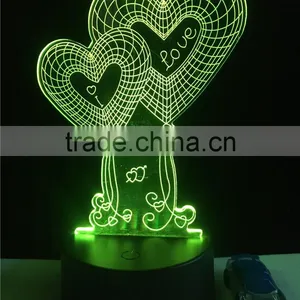2017 New LED USB Table Lamp Creative 3d Acrylic Battery Table LED Night Light thumbnail-4
