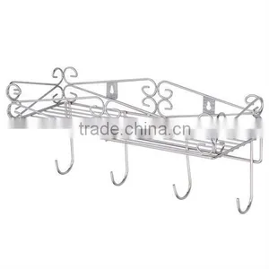 Chrome Bathroom Accessories Shower Storage Caddy Bath Holder With 6 Hook thumbnail-1