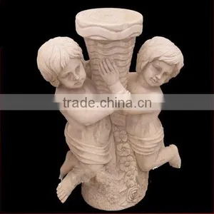 European Baby Angel Stone Pillar Used for Decorative thumbnail-1