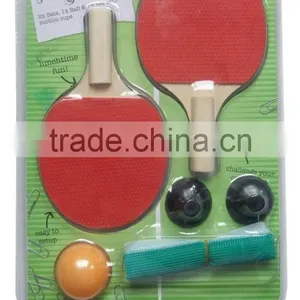 Indoor Game Mini Desktop Ping Pong Paddle Set/kids Wooden Table Tennis Racket Set thumbnail-1