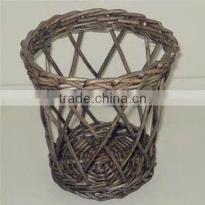 Decorative Small Glass Wicker Basket Candle Holder thumbnail-1