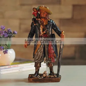 Mediterranean Table Decor Caribbean Pirates Sculpture thumbnail-2