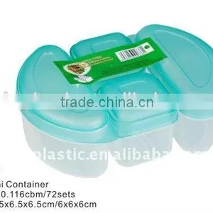 Plastic Food Storage Box,4 Pcs Mini Container,food Container Set thumbnail-1