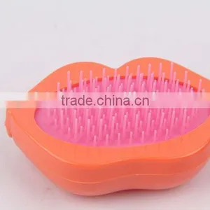 Lip Shaped Plastic Massage Comb With Mirror/hair Brush thumbnail-2