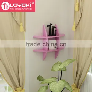 Home Wall Decor Cross Shelving Display New Intersecting Floating Shelf for Living Room thumbnail-3