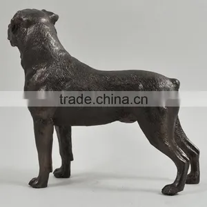Life Size Animal Metal Sculpture Bronze Dog Rottweiler Statue for Sale thumbnail-2