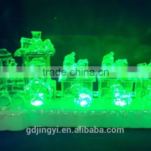 2015 Acrylic Train and Santa Heads Table Decoration With Led Light thumbnail-1