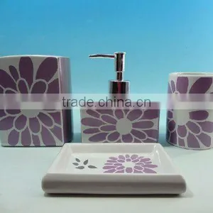 2012 Hot Sale Square Full Printing 4pcs Ceramic Sanitary Ware thumbnail-1
