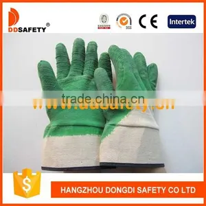 DDSAFETY 2017 Cotton Gloves With Green Latex Coated thumbnail-1