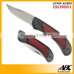 Wood Handle Stainless Steel Suvival Folding Pocket Tool thumbnail-1
