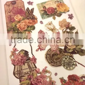 Embossed Sticker, Antique Elegance Design Sticker for Decoration, Classic Decorative Shinny Glitter Sticker thumbnail-5