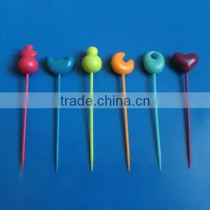 6 Pcs Lovely Plastic Fruit Salad Fork Set thumbnail-1