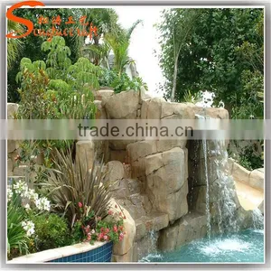 2016guangzhou Home Decorate Fiberglass Rock Waterfall Used Water Fountain for Sale thumbnail-6