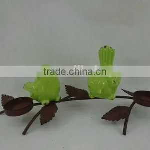 Novelty Ceramic Bird With Rusty Metal Trunk thumbnail-3
