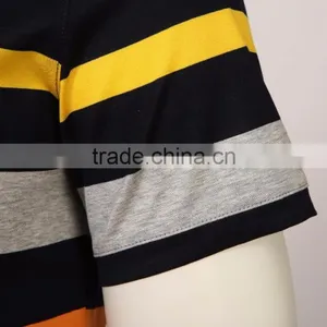 Mens Bulk Sale Plain Stripe Cotton t Shirt thumbnail-5