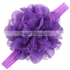 YA-04 2015 Sales Hot Lace Chiffon Flower Children's Hair Band thumbnail-5