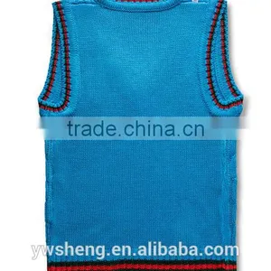 Children Sweater Knit Vest Vest Waistcoat Male Child Sweater Woolen Design Knitted Machine Price Sleeveless Sweater thumbnail-3