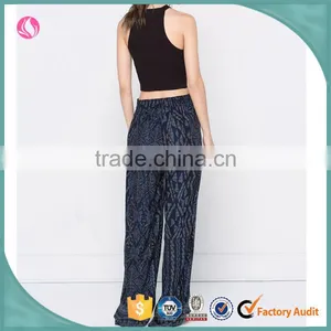 Women Casual Wide Leg Loose Fit Floral Print Girl Pant thumbnail-2