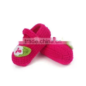 A Flower A Leaf Design China Supplier Crochet Baby Shoes Pattern thumbnail-4