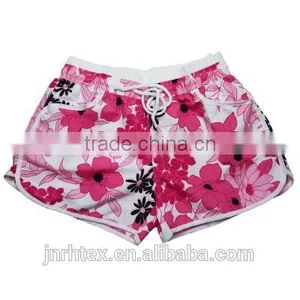 100 Cotton Custom Printed Women Beach Shorts thumbnail-3