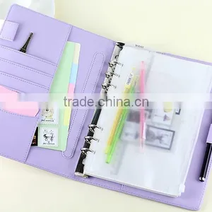 A6/A6 Faux Leather Cover Loose Leaf Agenda Planner Custom Daily Planner Dairy With Clasp/insert Pocket /pen Holder thumbnail-6