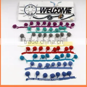 Stock Colorful Women's Girl's Apparel Accessories Pom Pom Ball Trimming thumbnail-1