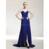 A-line Sweetheart Court Train Chiffon Jessica Mcclintock Prom Dresses thumbnail-1