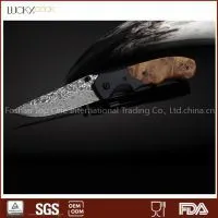 Damascus Steel Pocket Jaguar Knife thumbnail-1