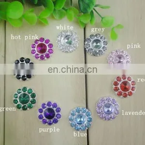 22mm Alloy Metal ButtonsColor Gems Metal Button Spark Rhinestone Buttons Decoration Accessory thumbnail-1