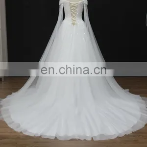WX1678 off Shoulder Luxury Lace Fabric for Wedding Guest Dress Plus Size Wedding Dress 2017 Bridal thumbnail-5