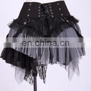 Gothic Layered Short Skirt With Removable Belt thumbnail-2