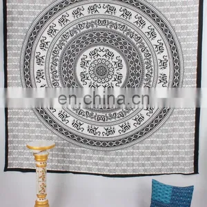 Indian Mandala Hippie Wall Hanging, Indian Bohemian Tapestry, Gypsy Bed Cover, Wall Hanging,Queen Bed Sheet thumbnail-1