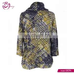 GuangZhou Supplier Cowl Neck Turkish Style Free Size Ladies Tunic for Fall Season thumbnail-2