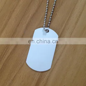 Wholesale Price Blank Aluminum Dog Tag With Ball Chain thumbnail-1