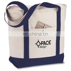 XD1021China Suppliers Wholesale Large Heavyweight Cotton Canvas Boat Tote thumbnail-1