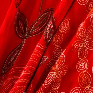 Korea Colourful Flat Embroidery Lace Fabric thumbnail-4