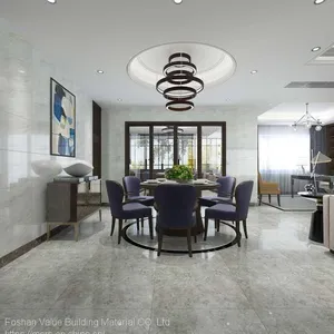 Grey Marble 600x600mm Polished Porcelain Tiles for Living Room thumbnail-4