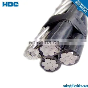 PVC/XLPE/PE Covered Line Wire Duplex/Triplex/Quadruplex ABC Cable Overhead Insulated Cable thumbnail-3